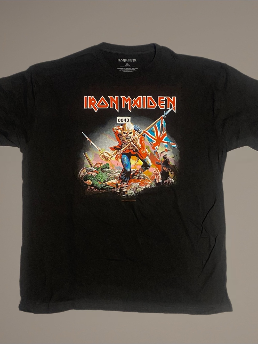 Black ‘Iron Maiden’ Graphic Band Tee - Black